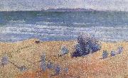 Henri Edmond Cross Beach on the Mediterranean oil